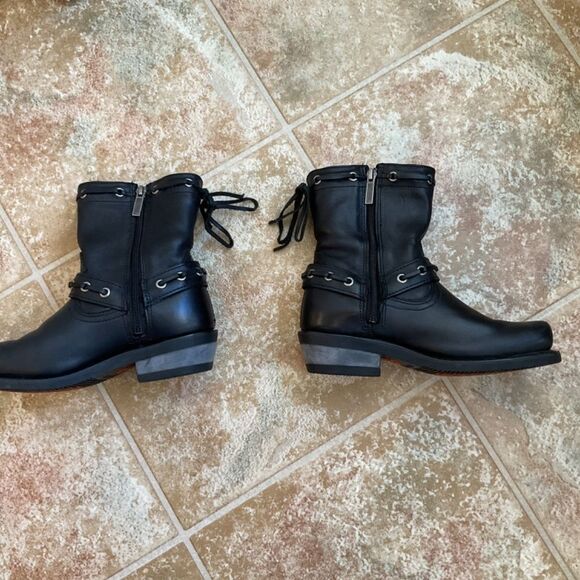 Genuine Harley-Davidson Women’s Leather Riding Boots 5 1/2 USA - Picture 8 of 16